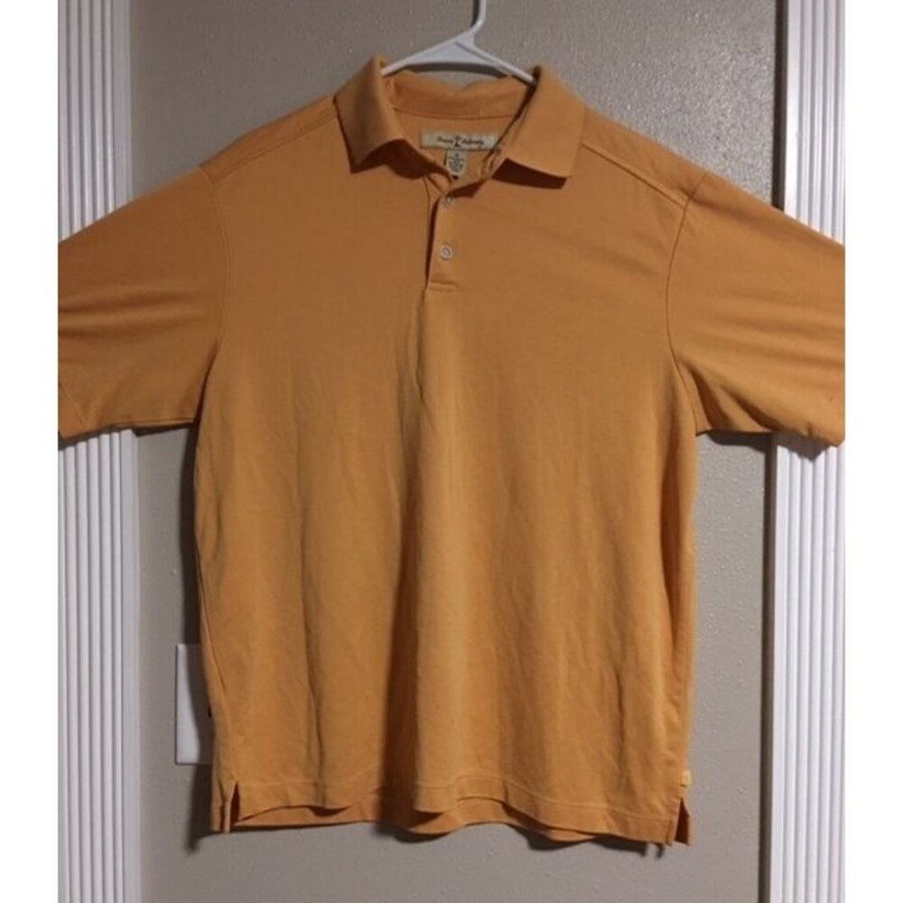 Men's Shirt Tommy Bahama Size M Short Sleeve Polo 64% Modal, 36% Polyester
